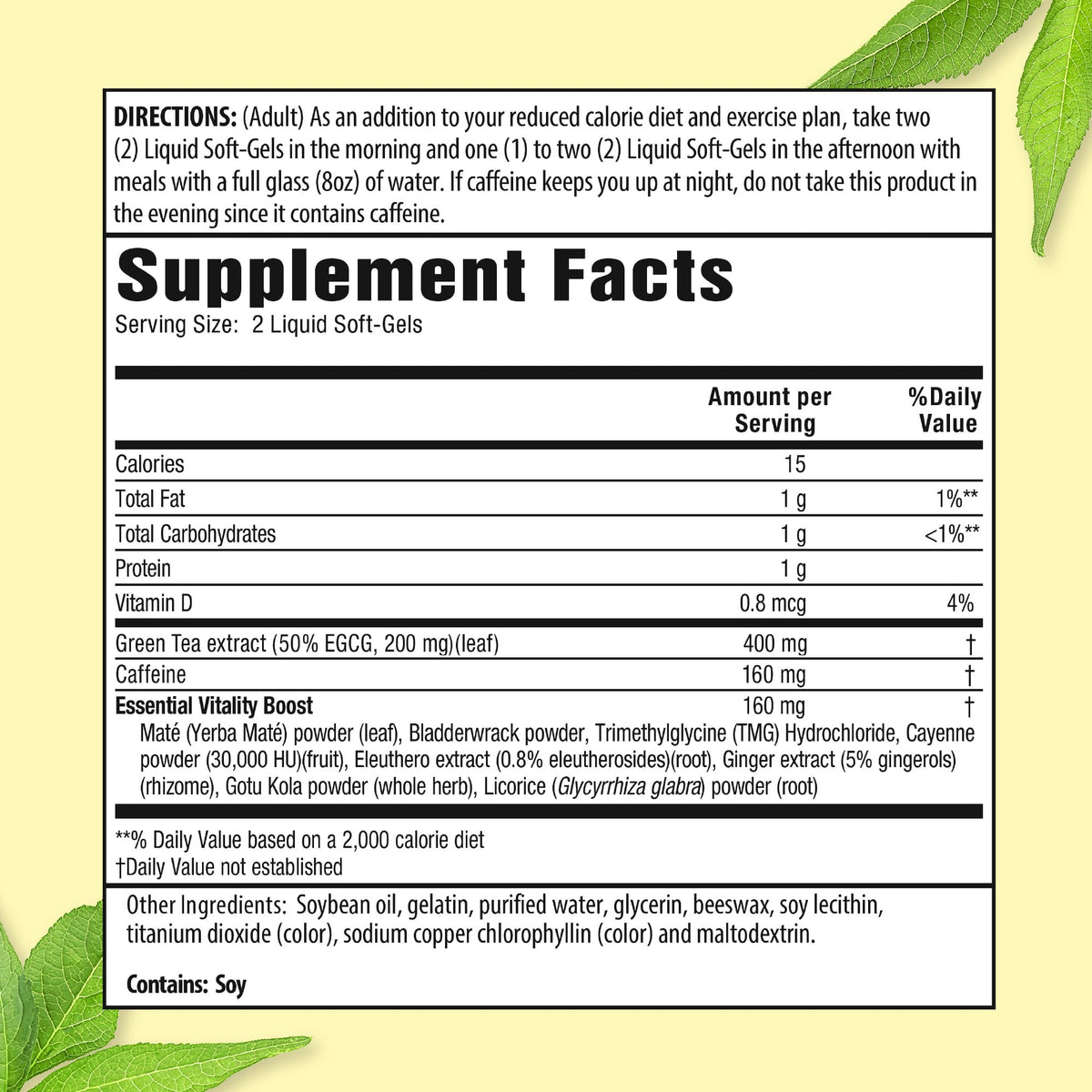 Applied Nutrition Green Tea Fat Burner 3 Pack side view
