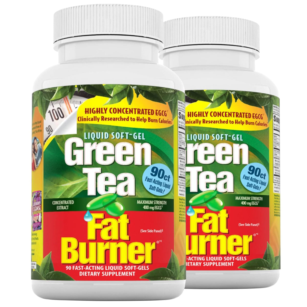 Applied Nutrition Green Tea Fat Burner 90 gélules liquides, vue de face