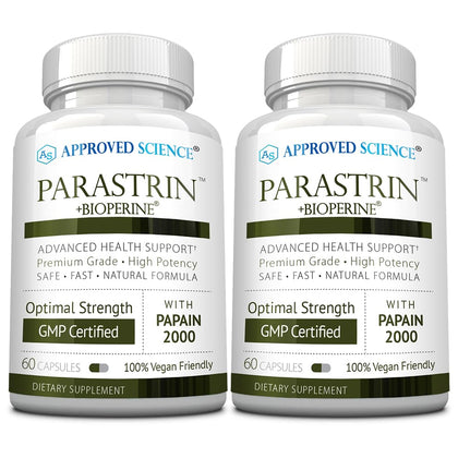 Approved Science Parastrin capsules front view packaging