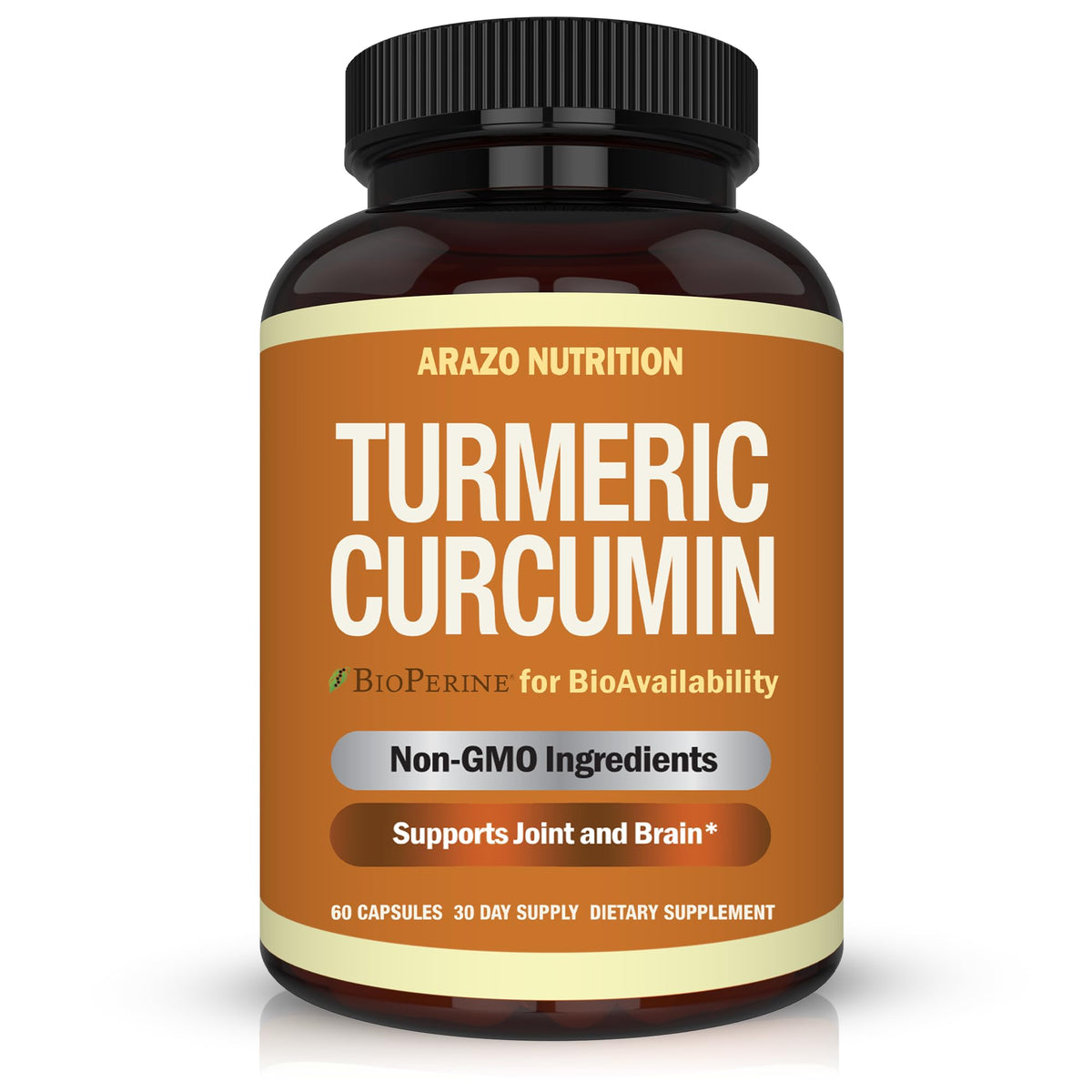 Arazo Nutrition Curcuma Curcumine 1300mg capsules front view
