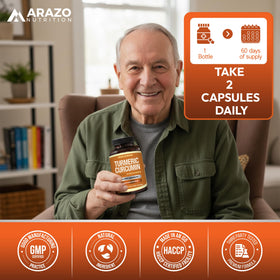 Arazo Nutrition Curcuma Curcumine 1300mg capsules with turmeric root