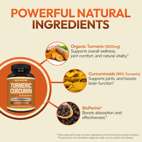 Arazo Nutrition Curcuma Curcumine 1300mg on a wooden table