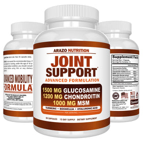 Arazo Nutrition Glucosamine Chondroitin 60 Capsules - gélules dans une main