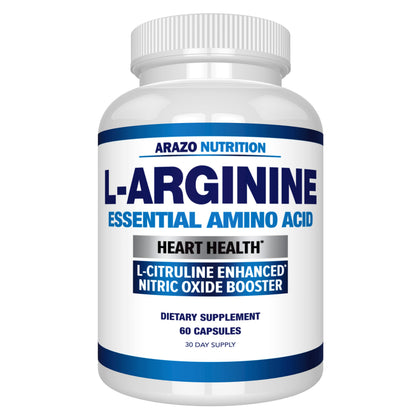 Arazo Nutrition L-Arginine 1340mg 60 capsules vue de face