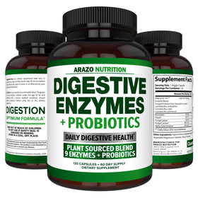 Arazo Nutrition Multi-Enzymes sur une table avec d'autres compléments