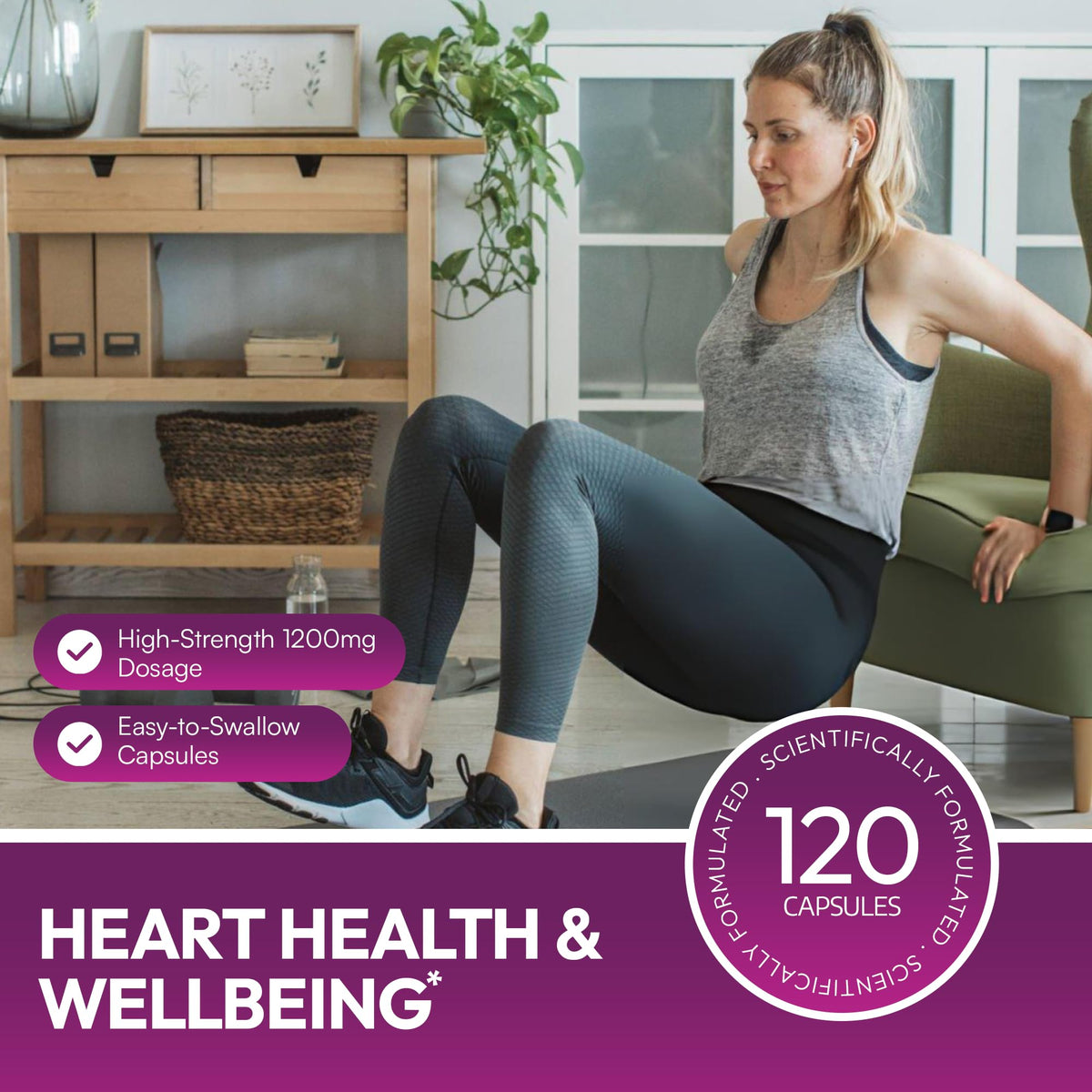 Arazo Nutrition Riz Rouge 1200 mg en vue de côté avec capsules