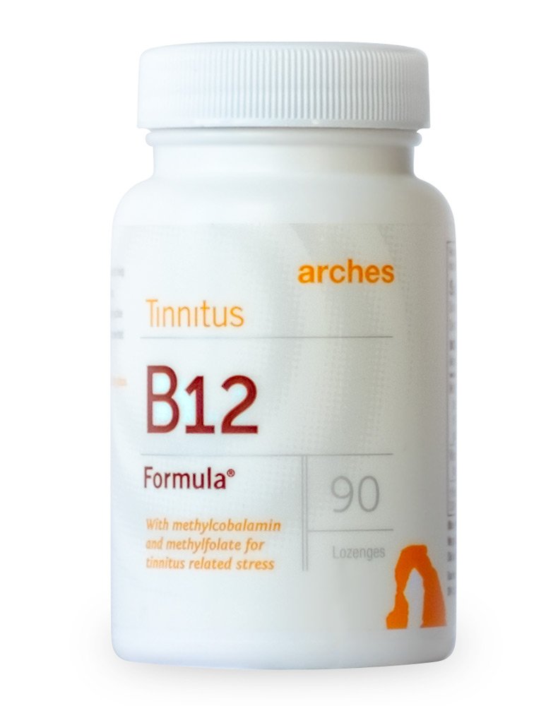 Arches Tinnitus B12 formule 1000mcg en boîte vue de face
