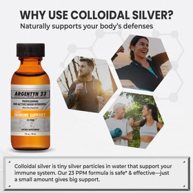Argentyn 23 Colloidal Silver 29 mL close-up of label