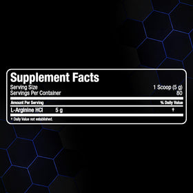 Arginine HCL ALLMAX sur un fond neutre