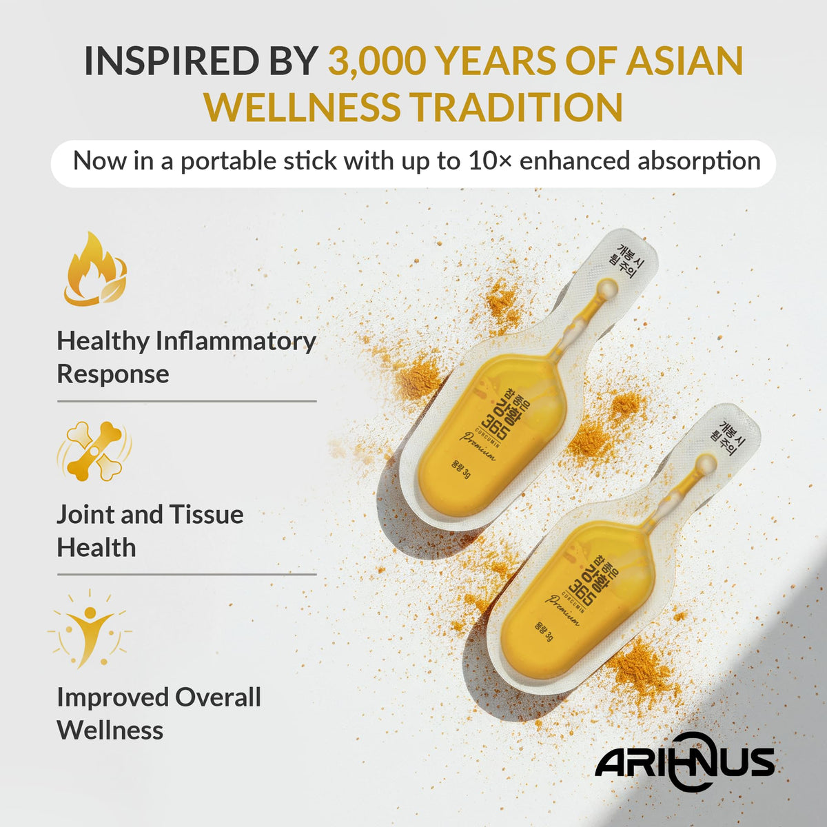 Arihnus Curcuma Liquide 365 mg avec ingrédients naturels