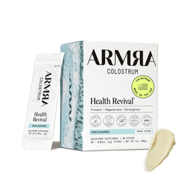 ARMRA Poudre de Colostrum 30 sticks de voyage, emballage avant
