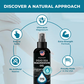 Aromasong Spray de Magnésium 8 Oz vue arrière avec ingrédients