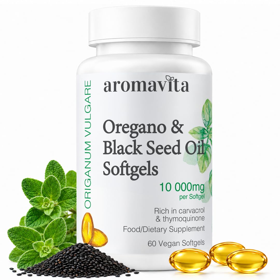 AROMAVITA huile d'origan et huile de nigelle 60 gélules végétales avant