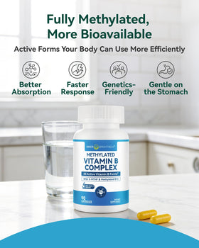 Arrière de l'emballage des capsules de vitamines B Inner Brightness