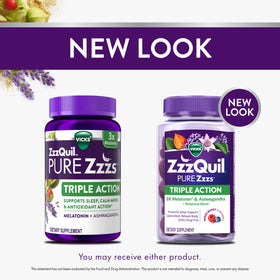 Arrière de l'emballage des Gummies ZzzQuil