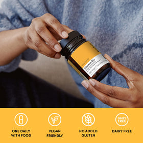 arrière de la boîte de me today B12 50mcg avec informations nutritionnelles