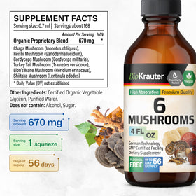 Arrière du flacon de complexe de champignons BIO KRAUTER
