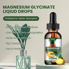 arrière du flacon de magnésium glycinate Dilib avec informations nutritionnelles