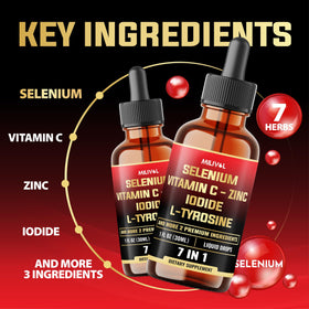 Arrière du flacon de Sélénium Liquide 200mcg MILIVOL