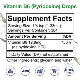 Arrière-plan du flacon de vitamine B6 HoneyCombs montrant l'étiquette