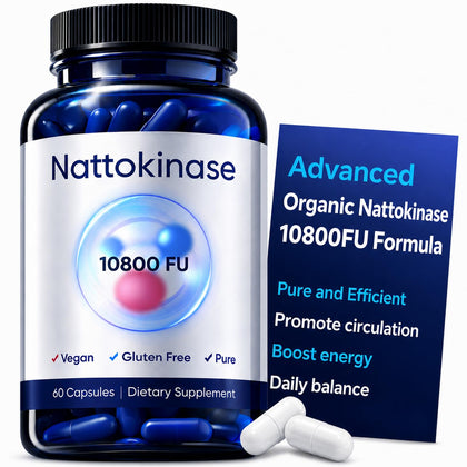 Art anime Capsules Nattokinase 10 800 FU vue de face