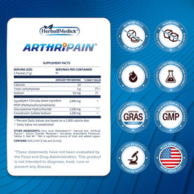 Arthripain Joint Juice mélange en poudre sans sucre et sans gluten