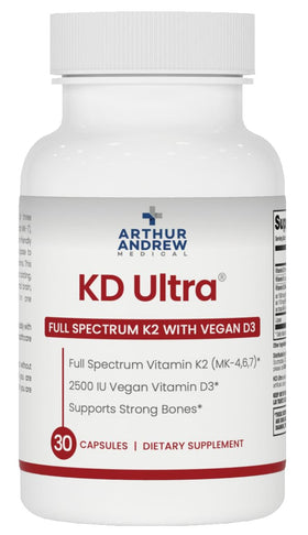 Arthur Andrew Medical KD Ultra K2 & D3 30 Capsules vue de face