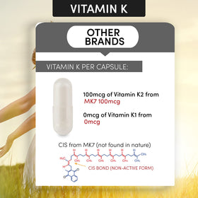 Arthur Andrew Medical KD Ultra K2 & D3 avec une main tenant une capsule