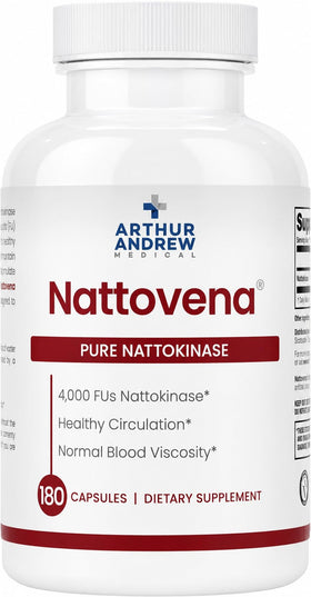 Arthur Andrew Medical Nattovena 180 capsules vue de face