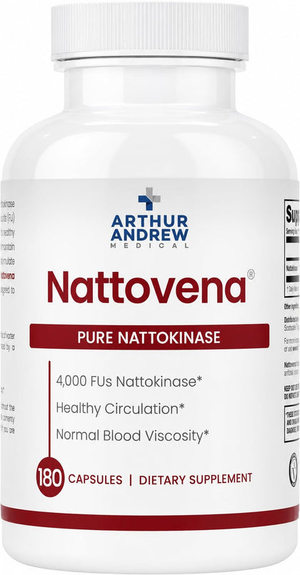 Arthur Andrew Medical Nattovena 180 capsules vue de face