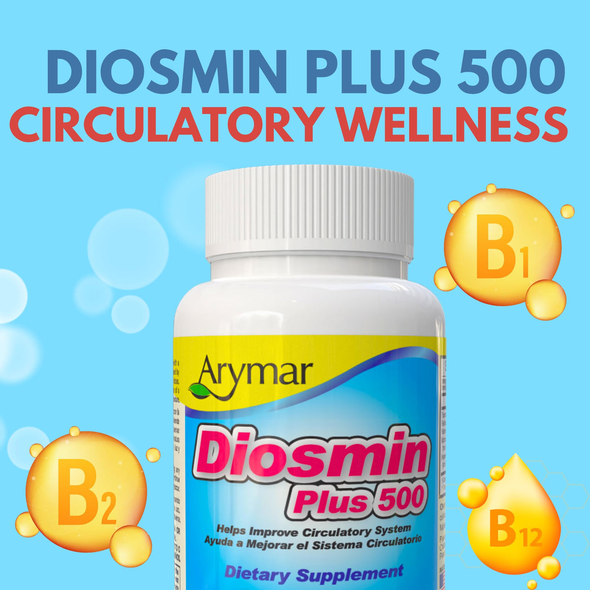 Arymar Diosmin Plus 500mg packaging side view