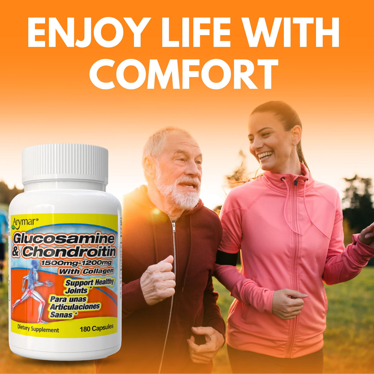 Arymar Glucosamine 1500 mg et Chondroitin 1200 mg capsules ouvertes