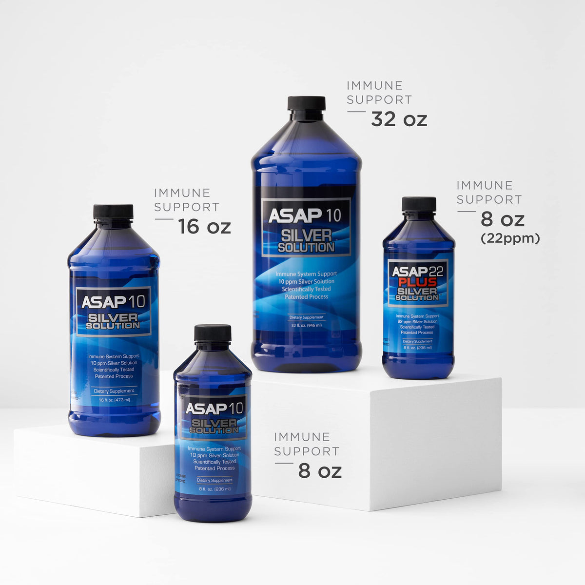 ASAP 10 Silver Solution 240 ml avec bouchon ouvert