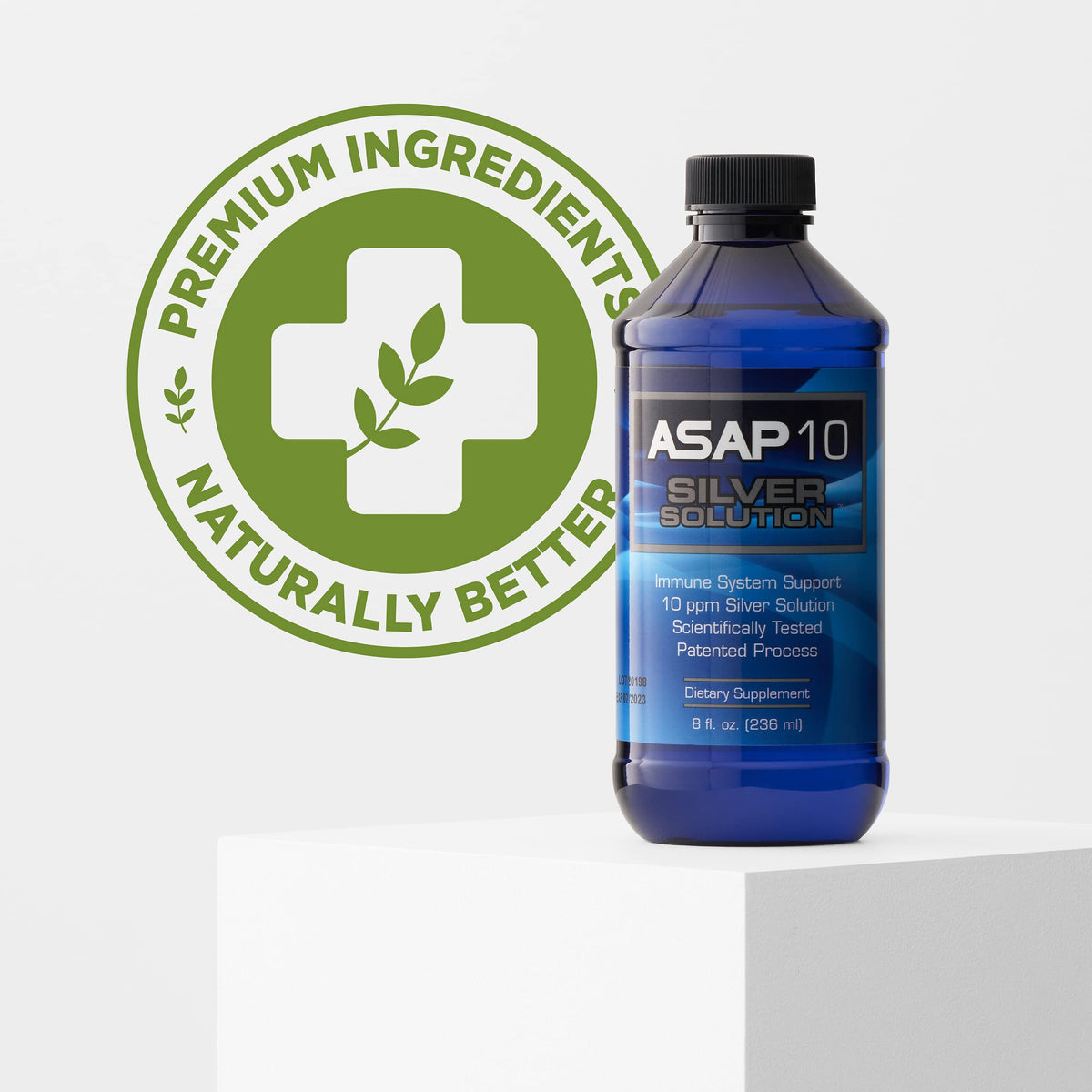 ASAP 10 Silver Solution 240 ml sur fond blanc