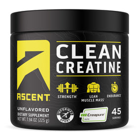 Ascent Clean Creatine Monohydrate 281g packaging front view