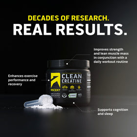 Ascent Clean Creatine Monohydrate 281g powder close-up