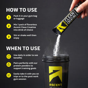 Ascent Creatine Monohydrate Creapure, vue de l'emballage ouvert