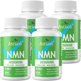 Ascuoli NMN Resvératrol 950mg comprimés de 24,6 x 11,6 x 6,6 cm