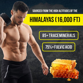 Ashraf Naturals Shilajit au Miel, présentation des sachets sur une table
