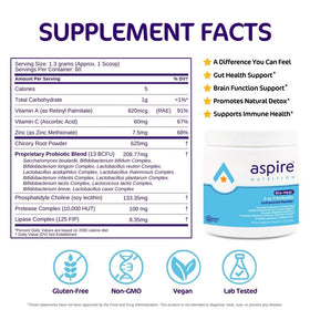 Aspire Nutrition Bio-Heal® Poudre Probiotique 109g avec cuillère doseuse