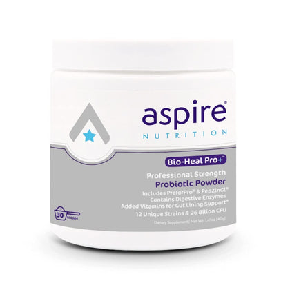 Aspire Nutrition Bio-Heal Pro+ Poudre Probiotique 30 Jours vue de face