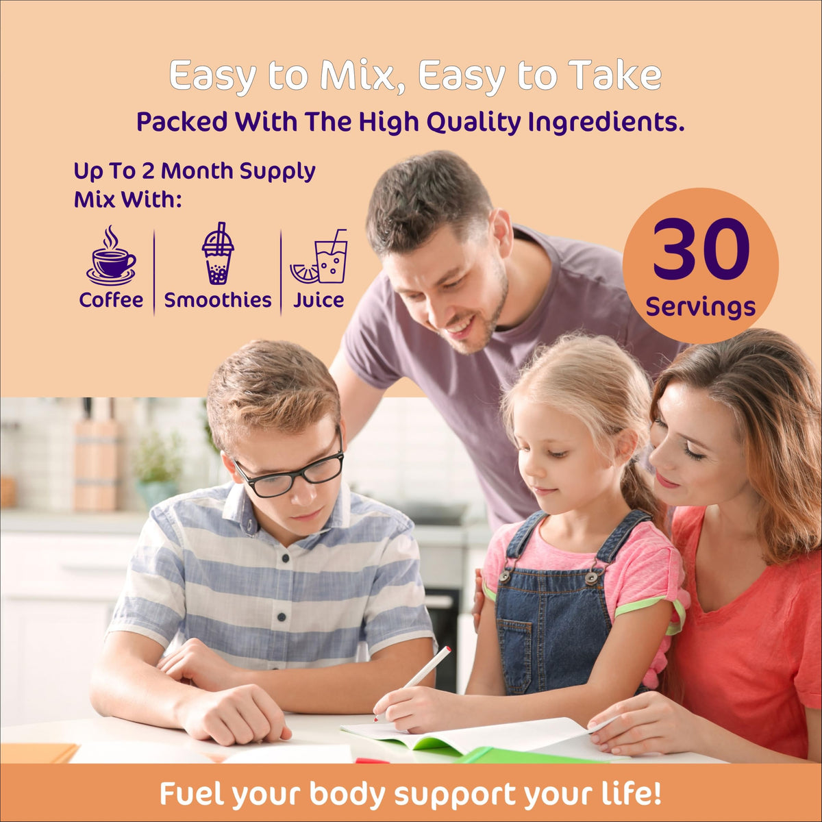 Aspire Nutrition Multi+ Multivitamine Avancée Poudre 68g vue de côté