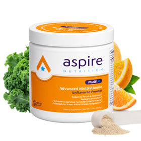 Aspire Nutrition Multi+ Multivitamine Avancée Poudre 68g vue de face