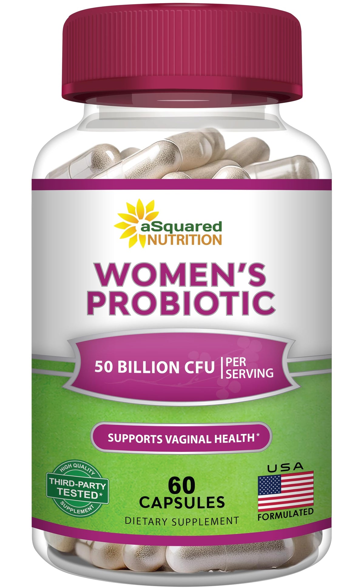 aSquared Nutrition Probiotiques Femme 50 Milliards CFU boîte avant