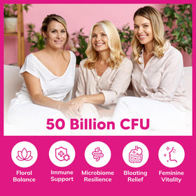 aSquared Nutrition Probiotiques Femme 50 Milliards CFU capsules ouvertes