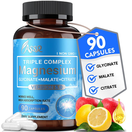ASSR Complexe de Magnésium Triple 300mg capsules en bouteille