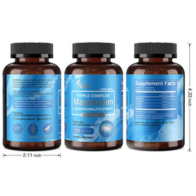 ASSR Complexe de Magnésium Triple 300mg - vue arrière du flacon