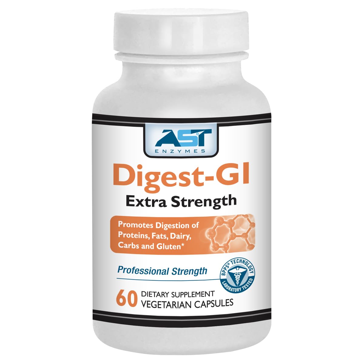 AST Enzymes Compléments Alimentaires Multi-Enzymes 60 Capsules vue avant