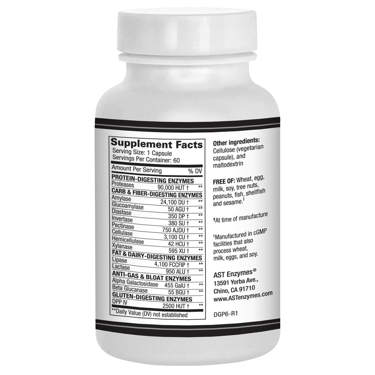 AST Enzymes Multi-Enzymes Capsules ouvertes montrant le contenu