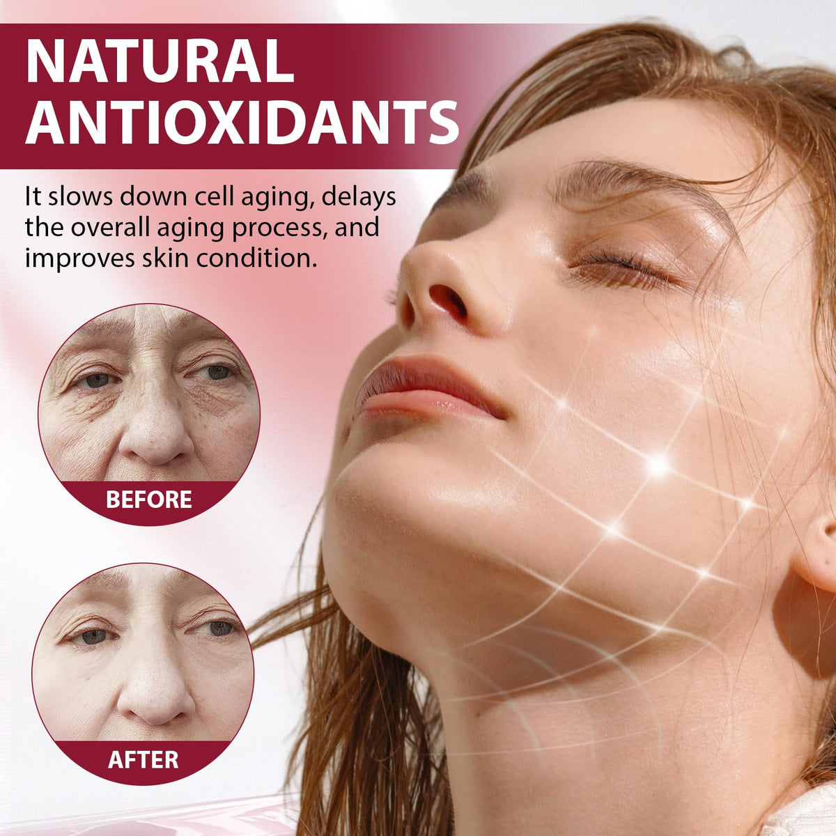 Astaxanthin 12mg gélules avec verre d'eau